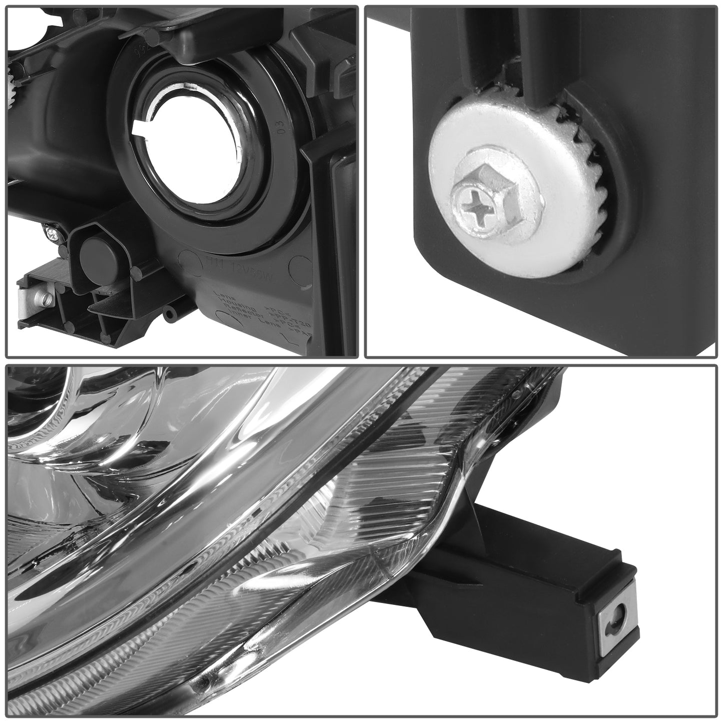 FAROS 04-06 LEXUS ES330 - FITS MODELS WITH HALOGEN HEADLIGHT ONLY. EXCLUDES FACTORY HID EQUIPPED MODELS - OEM STYLE - H11 LOW / 9005 HIGH / 7440A SIGNAL / 194 MARKER - CHROME HOUSING / CLEAR CORNER