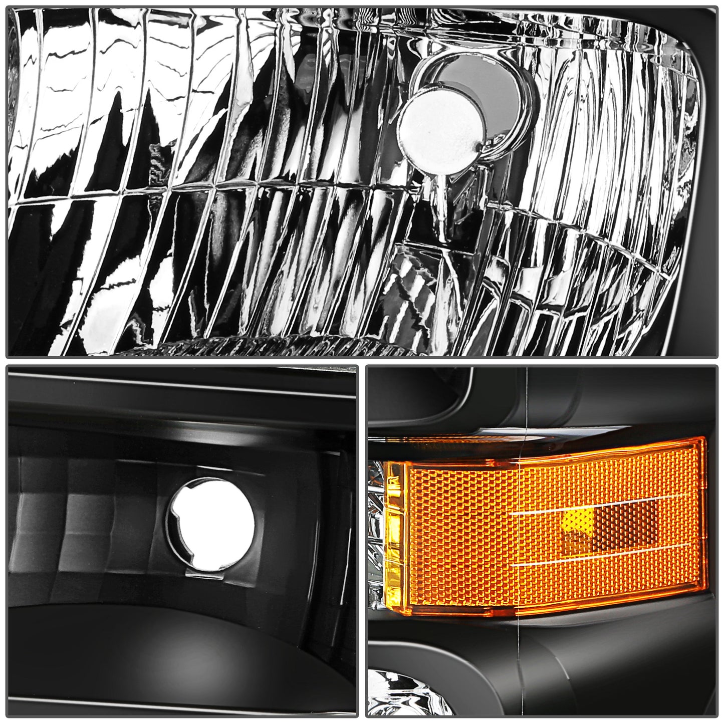 FAROS FORD E-150 2008-2014 / FORD E-250 2008-2014 / FORD E-350 SUPER DUTY 2008-2021 / FORD E-450 SUPER DUTY 2008-2021 / FORD F-650 2016-2021 / FORD F-750 2016-2021 - FITS MODELS WITHOUT FACTORY SEALED BEAM HEADLIGHTS - H13 HIGH / LOW BEAM / 168 SIDE