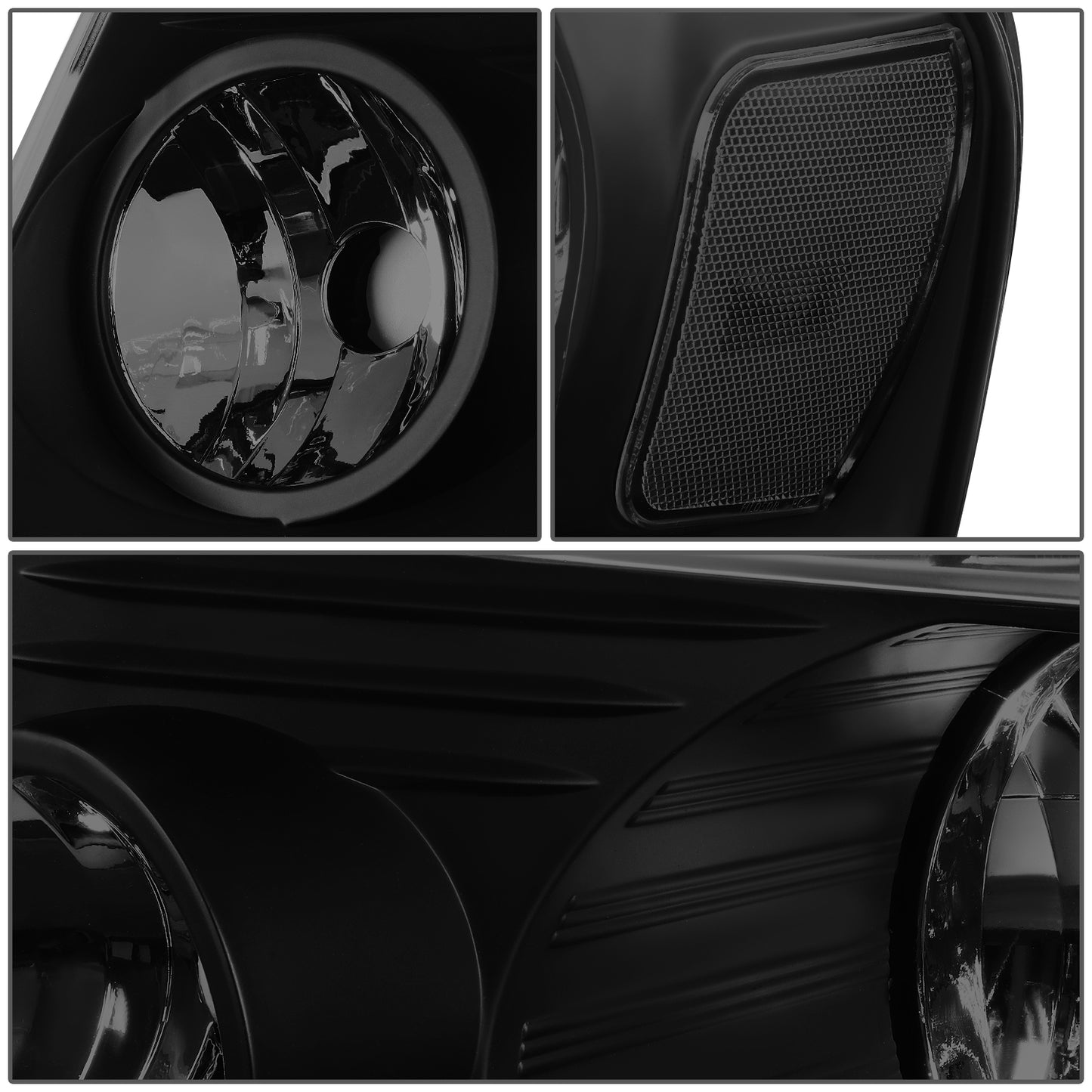 FAROS 04-08 FORD F-150 / 06-08 LINCOLN MARK LT - OE STYLE - H13 HIGH/LOW BEAM / 194 SIDE MARKER / 3157A TURN SIGNAL - BLACK HOUSING / SMOKED LENS / CLEAR CORNER