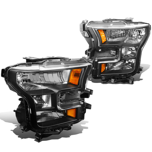 FAROS 15-17 FORD F-150 2/4-DOOR - ONLY FITS MODELS W/ COMPOSITE HEADLIGHTS - H11 LOW BEAM / 9005 HIGH BEAM / 7444NA TURN SIGNAL - BLACK HOUSING / AMBER CORNER