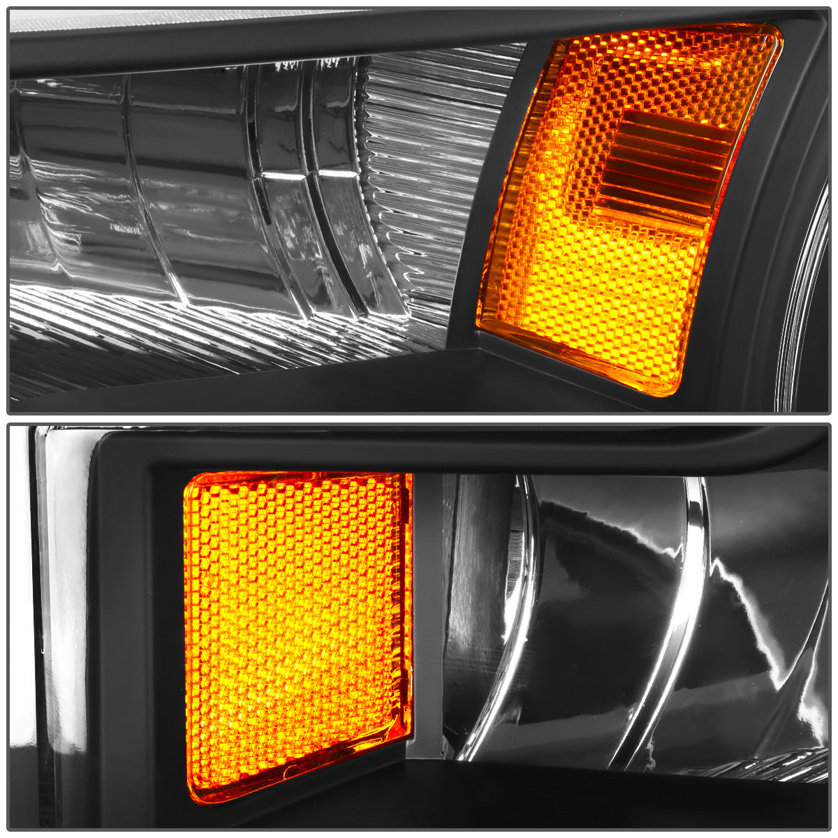 FAROS 15-17 FORD F-150 2/4-DOOR - ONLY FITS MODELS W/ COMPOSITE HEADLIGHTS - H11 LOW BEAM / 9005 HIGH BEAM / 7444NA TURN SIGNAL - BLACK HOUSING / AMBER CORNER