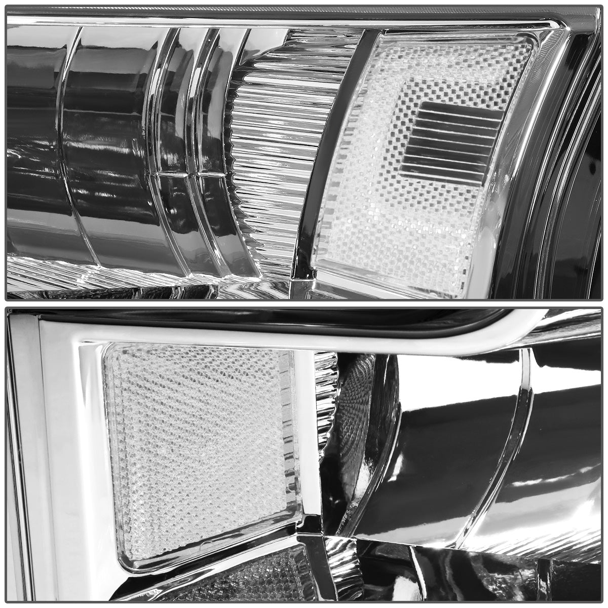 FAROS 15-17 FORD F-150 2/4-DOOR - ONLY FITS MODELS W/ COMPOSITE HEADLIGHTS - H11 LOW BEAM / 9005 HIGH BEAM / 7444NA TURN SIGNAL - CHROME HOUSING / CLEAR CORNER