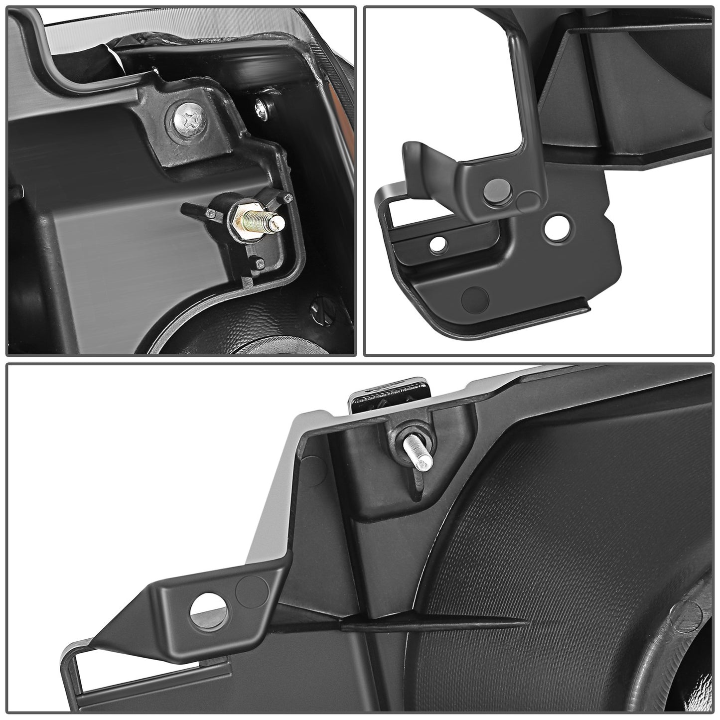 FAROS 87-91 FORD BRONCO, F-150, F-250, F-350 - 9004 HIGH / LOW BEAM / 1157A TURN SIGNAL - BLACK HOUSING / SMOKE LENS / AMBER CORNER