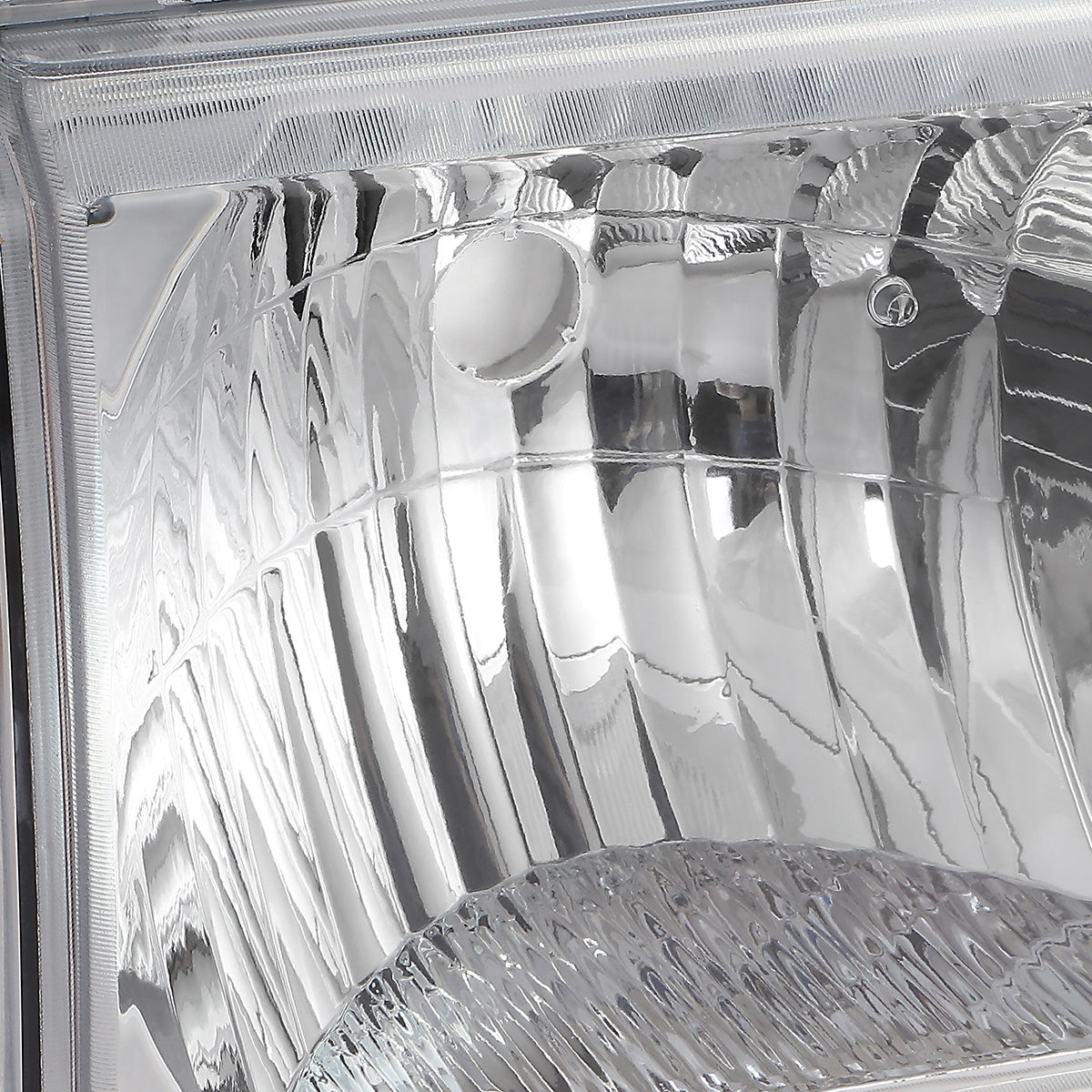 FAROS 87-91 FORD BRONCO, F-150, F-250, F-350 - 9004 HIGH / LOW BEAM / 1157A TURN SIGNAL - CHROME HOUSING / AMBER CORNER