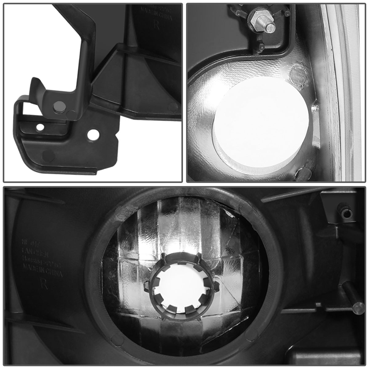 FAROS 87-91 FORD BRONCO, F-150, F-250, F-350 - 9004 HIGH / LOW BEAM / 1157A TURN SIGNAL - CHROME HOUSING / CLEAR CORNER