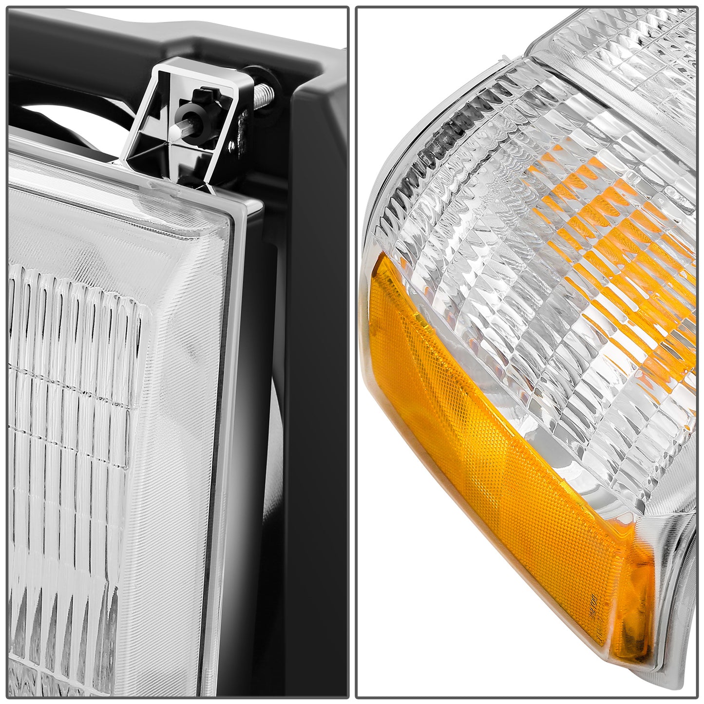 FAROS 87-91 FORD BRONCO, F-150, F-250, F-350 - 9004 HIGH / LOW BEAM / 1157A TURN SIGNAL - CHROME HOUSING