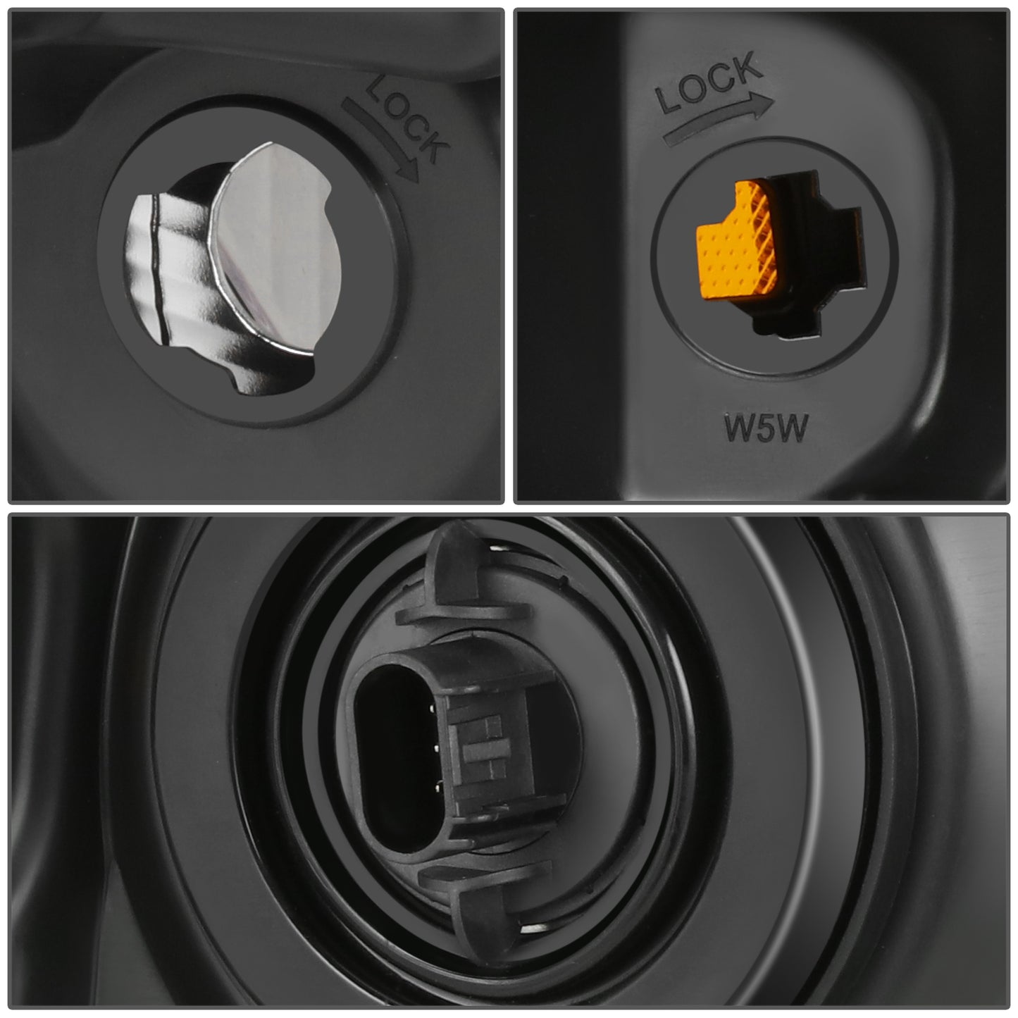 FAROS F-150 2009-2013//WHITE COVER, YELLOW REVERSE, BLACK TRIM FRAME NEAR AND FAR LIGHT WITH BLUE LIGHT BULB