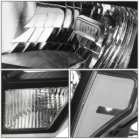 FAROS F-150 2009-2013//WHITE HOOD, WHITE REVERSE, BLACK TRIM FRAME NEAR AND FAR LIGHT WITH BLUE LIGHT BULB