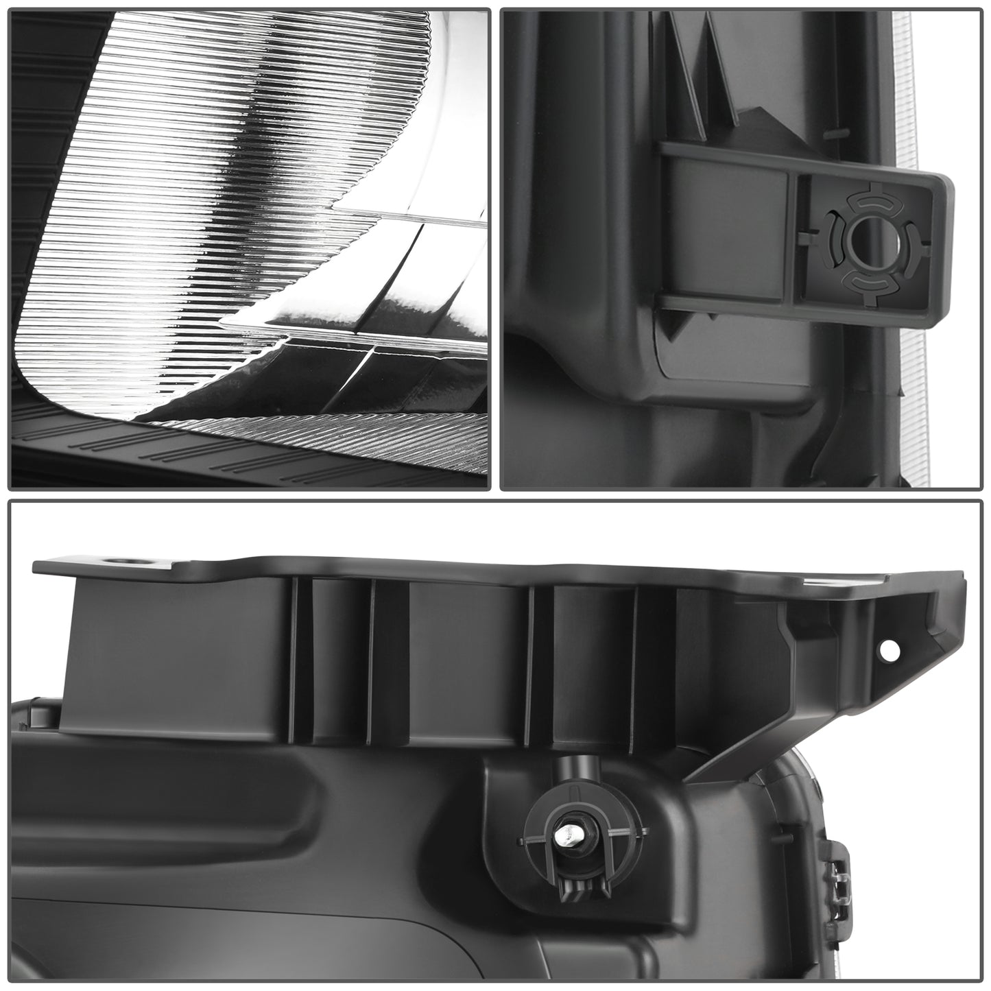 FAROS F-150 2009-2013//WHITE HOOD, WHITE REVERSE, BLACK TRIM FRAME NEAR AND FAR LIGHT WITH BLUE LIGHT BULB