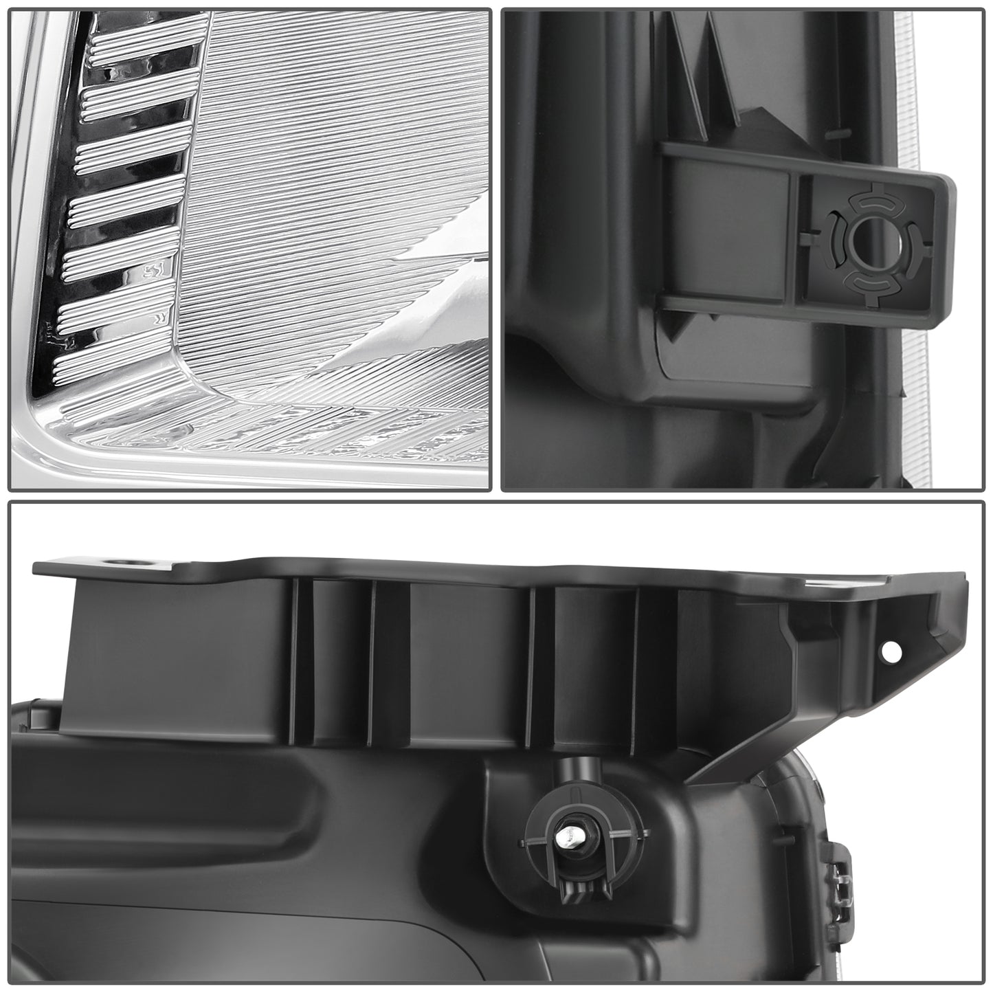 FAROS F-150 2009-2013//WHITE COVER, YELLOW REVERSE, BRIGHT FRAME NEAR AND FAR LIGHT WITH BLUE LIGHT BULB