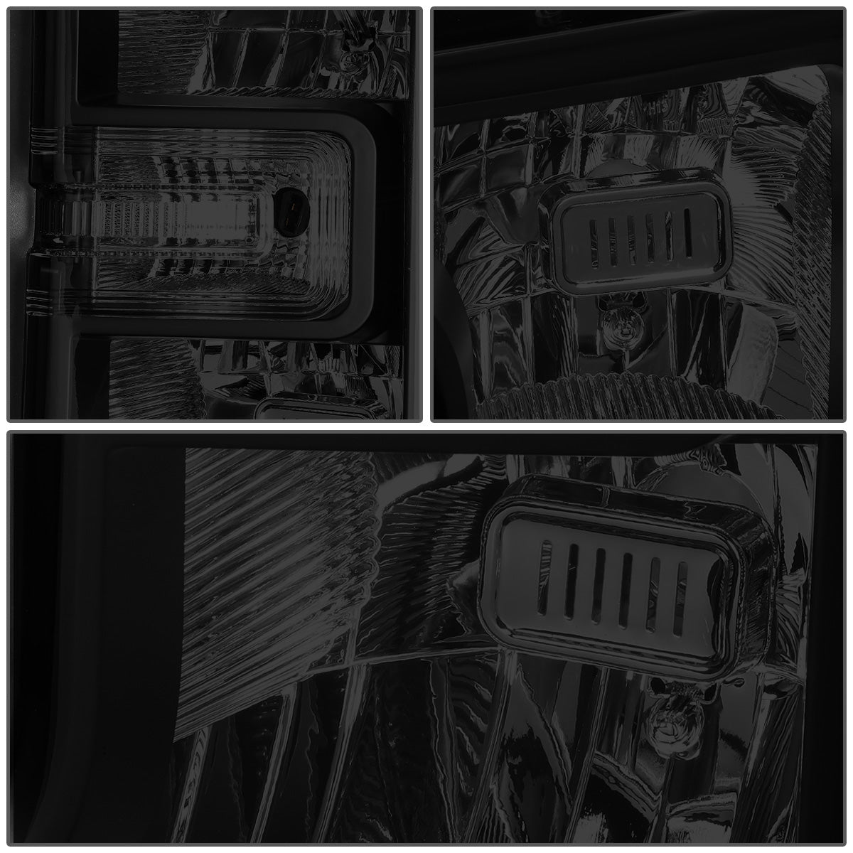 FAROS 17-19 FORD F-250, F-350, F-450, F-550 SUPER DUTY - FITS MODELS W/ HALOGEN HEADLIGHTS ONLY - H13 LOW BEAM / H13 HIGH BEAM - BLACK HOUSING / SMOKE LENS / CLEAR CORNER