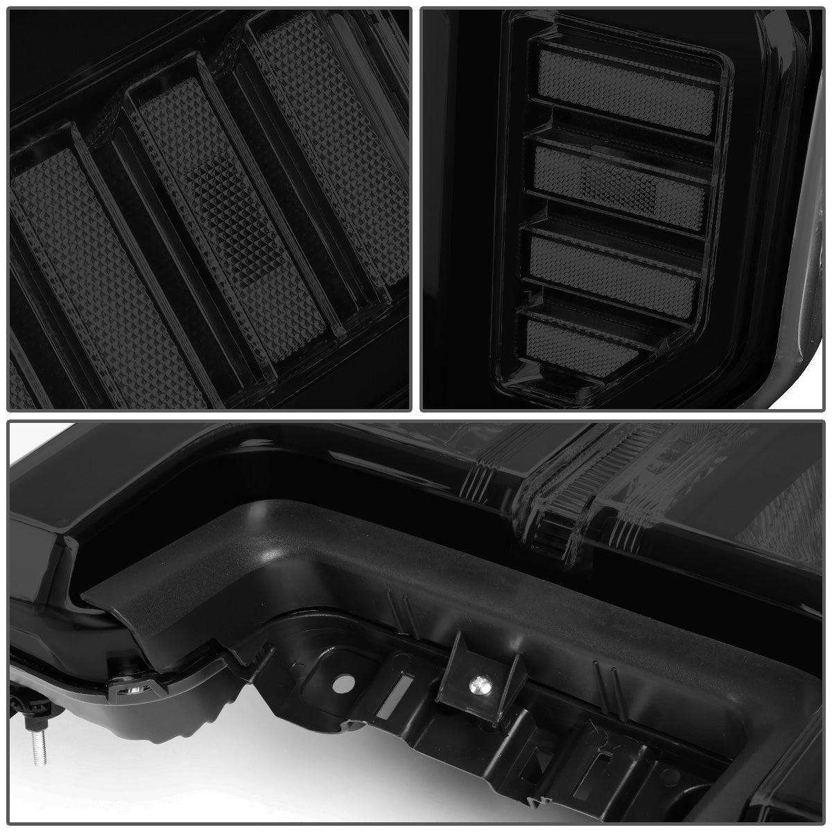 FAROS 17-19 FORD F-250, F-350, F-450, F-550 SUPER DUTY - FITS MODELS W/ HALOGEN HEADLIGHTS ONLY - H13 LOW BEAM / H13 HIGH BEAM - BLACK HOUSING / SMOKE LENS / CLEAR CORNER