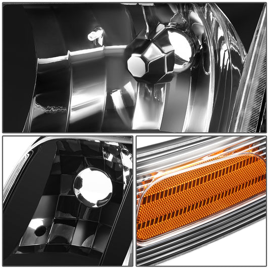 FAROS 98-11 FORD CROWN VICTORIA HEAD LIGHT AND  CORNER LIGHT BLACK WITH AMBER