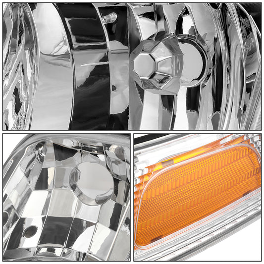 FAROS 98-11 FORD CROWN VICTORIA HEAD LIGHT AND  CORNER LIGHT CHROME WITH AMBER