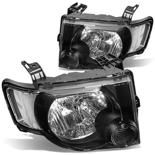 FAROS 08-12 FORD ESCAPE 4-DOOR - H13 LOW BEAM / HIGH BEAM - BLACK HOUSING / CLEAR CORNER