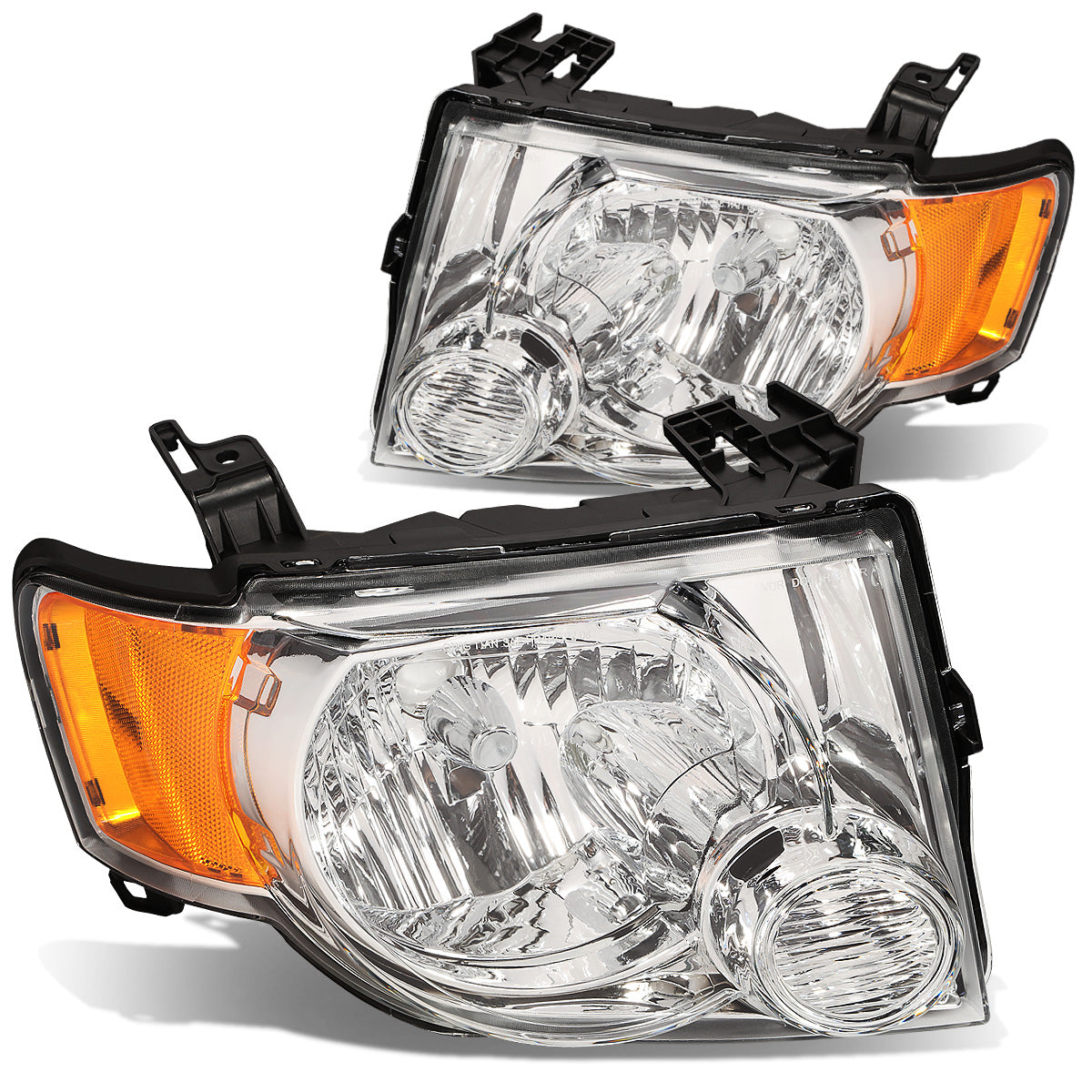 FAROS 08-12 FORD ESCAPE 4-DOOR - H13 LOW BEAM / HIGH BEAM - CHROME HOUSING / AMBER CORNER