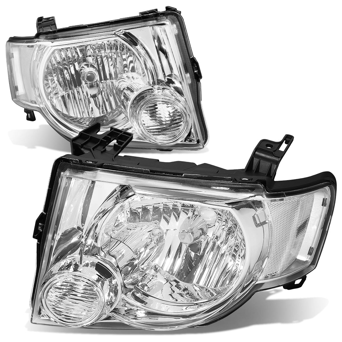 FAROS 08-12 FORD ESCAPE 4-DOOR - H13 LOW BEAM / HIGH BEAM - CHROME HOUSING / CLEAR CORNER