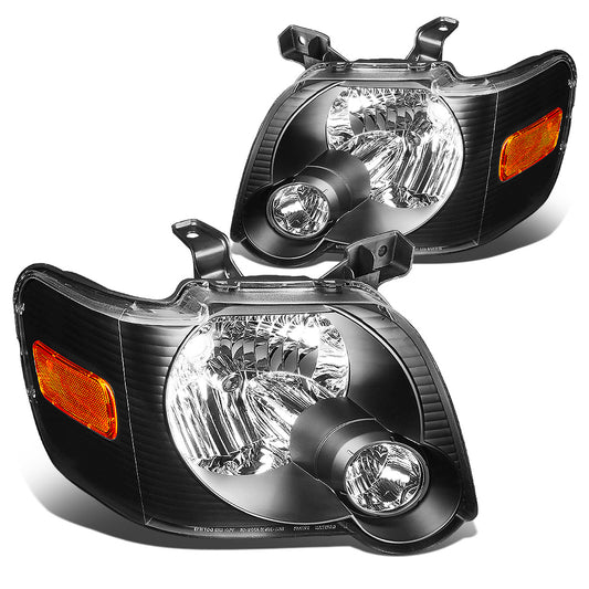 FAROS 06-10 FORD EXPLORER / 07-10 EXPLORER SPORT TRAC 4-DOOR - H13 LOW BEAM / HIGH BEAM - BLACK HOUSING / AMBER CORNER