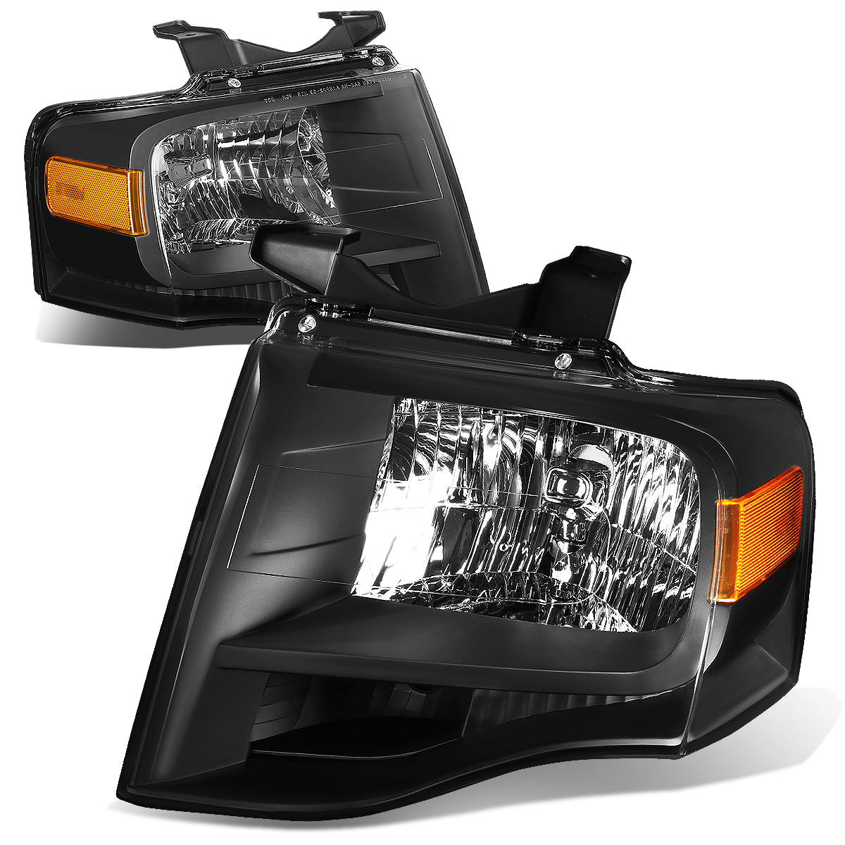 FAROS 07-14 FORD EXPEDITION 4-DOOR - H13 LOW BEAM / HIGH BEAM - BLACK HOUSING / AMBER CORNER