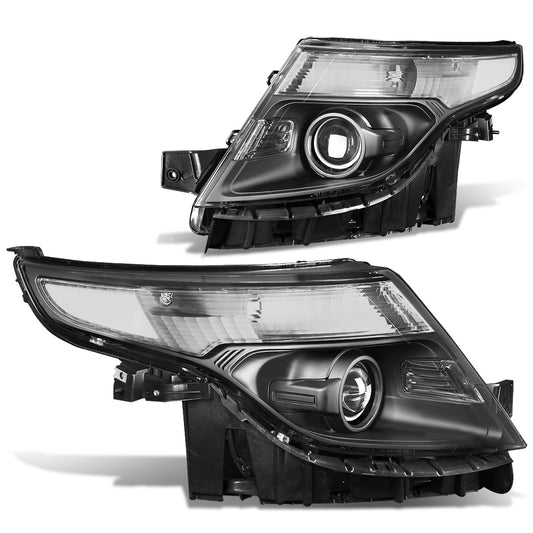 FAROS 11-15 FORD EXPLORER 4-DOOR - PROJECTOR - H7 LOW BEAM / HIGH BEAM - BLACK HOUSING / CLEAR CORNER