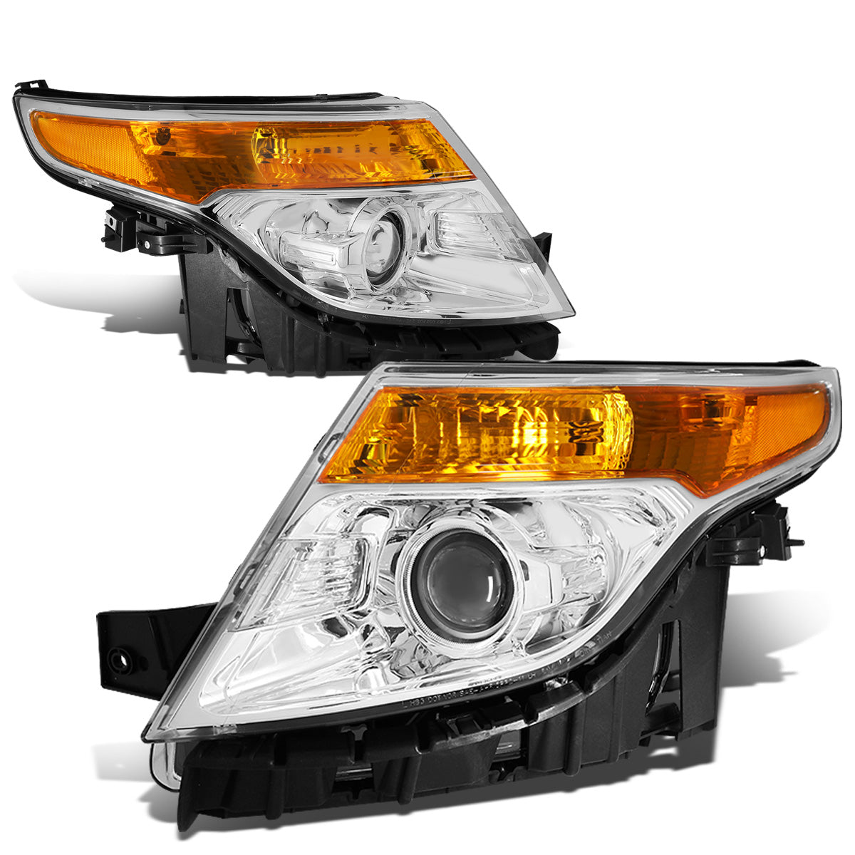 FAROS 11-15 FORD EXPLORER 4-DOOR - PROJECTOR - H7 LOW BEAM / HIGH BEAM - CHROME HOUSING / AMBER CORNER