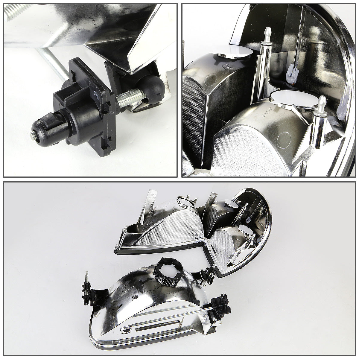 FAROS 95-01 FORD EXPLORER / 1997 MERCURY MOUNTAINEER 2/4-DOOR - 4PC - 9007 LOW BEAM / HIGH BEAM - CHROME HOUSING / AMBER CORNER