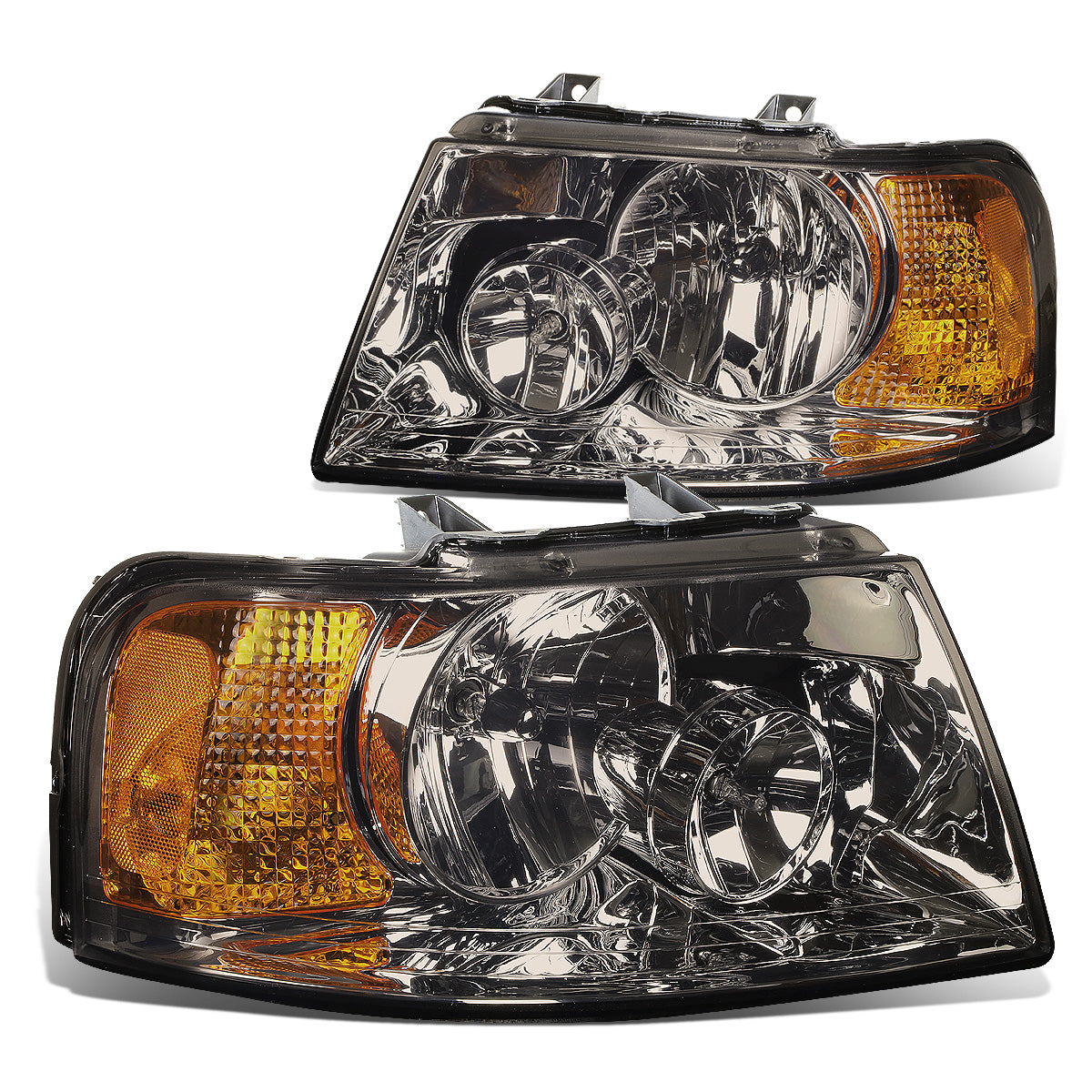 FAROS 03-06 FORD EXPEDITION 4-DOOR - 9006 LOW BEAM / 9005 HIGH BEAM - SMOKE HOUSING / AMBER CORNER