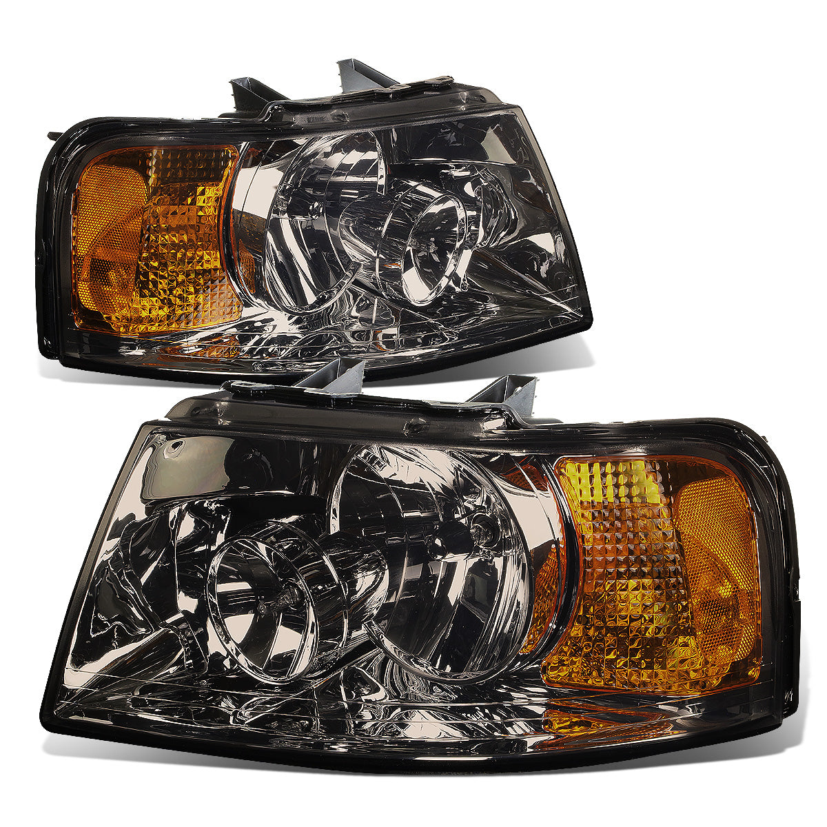 FAROS 03-06 FORD EXPEDITION 4-DOOR - 9006 LOW BEAM / 9005 HIGH BEAM - SMOKE HOUSING / AMBER CORNER