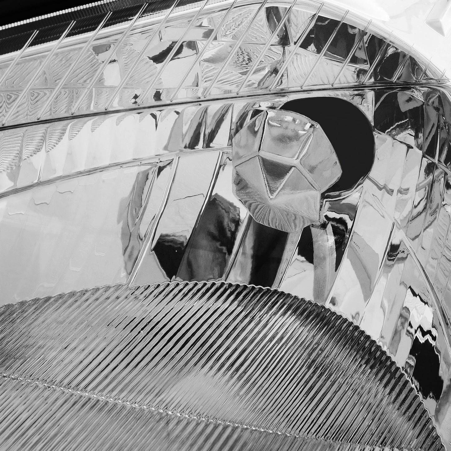 FAROS 03-04 FORD FOCUS -  OE STYLE - H13 HIGH/LOW BEAM - CHROME HOUSING / CLEAR CORNER