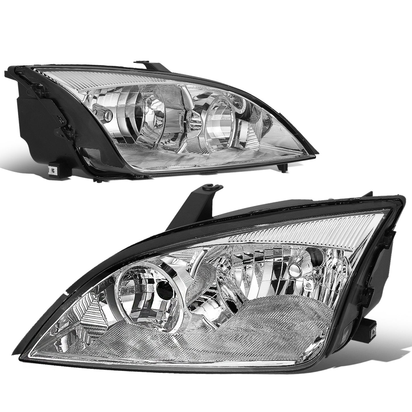 FAROS 05-07 FORD FOCUS - OE STYLE - CHROME HOUSING / CLEAR CORNER - 9007 LOW BEAM / HIGH BEAM
