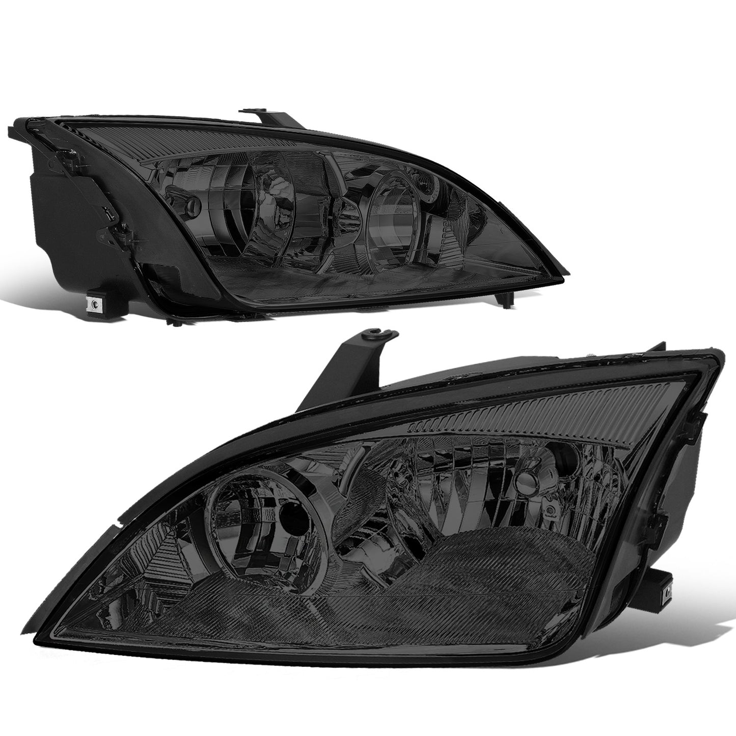 FAROS 05-07 FORD FOCUS - OE STYLE - CHROME HOUSING / SMOKED LENS / CLEAR CORNER - 9007 LOW BEAM / HIGH BEAM