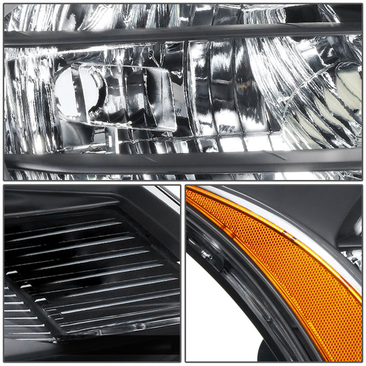 FAROS 08-11 FORD FOCUS - OE STYLE - H13 HIGH/LOW BEAM / 168 SIDE MARKER - FITS SEDAN / COUPE MODELS - BLACK HOUSING / AMBER CORNER