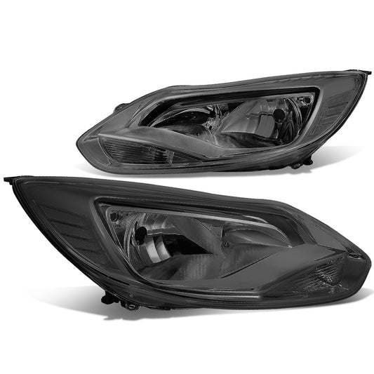 FAROS 12-14 FORD FOCUS 4-DOOR - FITS MODELS WITH HALOGEN HEADLIGHTS - H7 LOW BEAM / H1 HIGH BEAM - SMOKE HOUSING / CLEAR CORNER