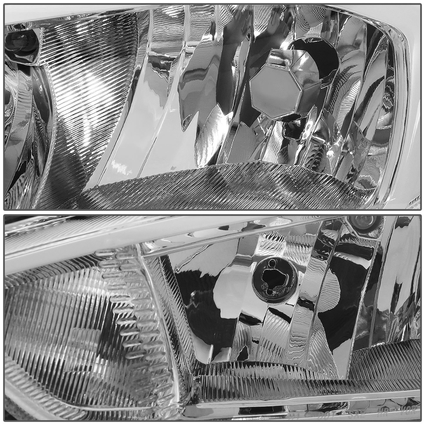 FAROS 15-17 FORD FOCUS 4-DOOR - FITS HALOGEN AND NON-ELECTRIC MODELS ONLY - H11 LOW BEAM / H1 HIGH BEAM - CHROME HOUSING / CLEAR CORNER