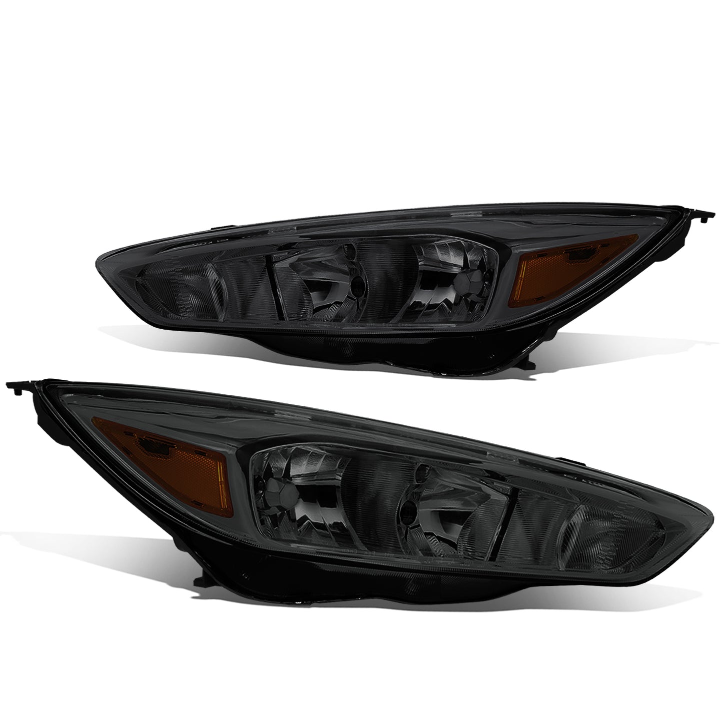 FAROS 15-17 FORD FOCUS 4-DOOR - FITS HALOGEN AND NON-ELECTRIC MODELS ONLY - H11 LOW BEAM / H1 HIGH BEAM - SMOKE HOUSING / AMBER CORNER