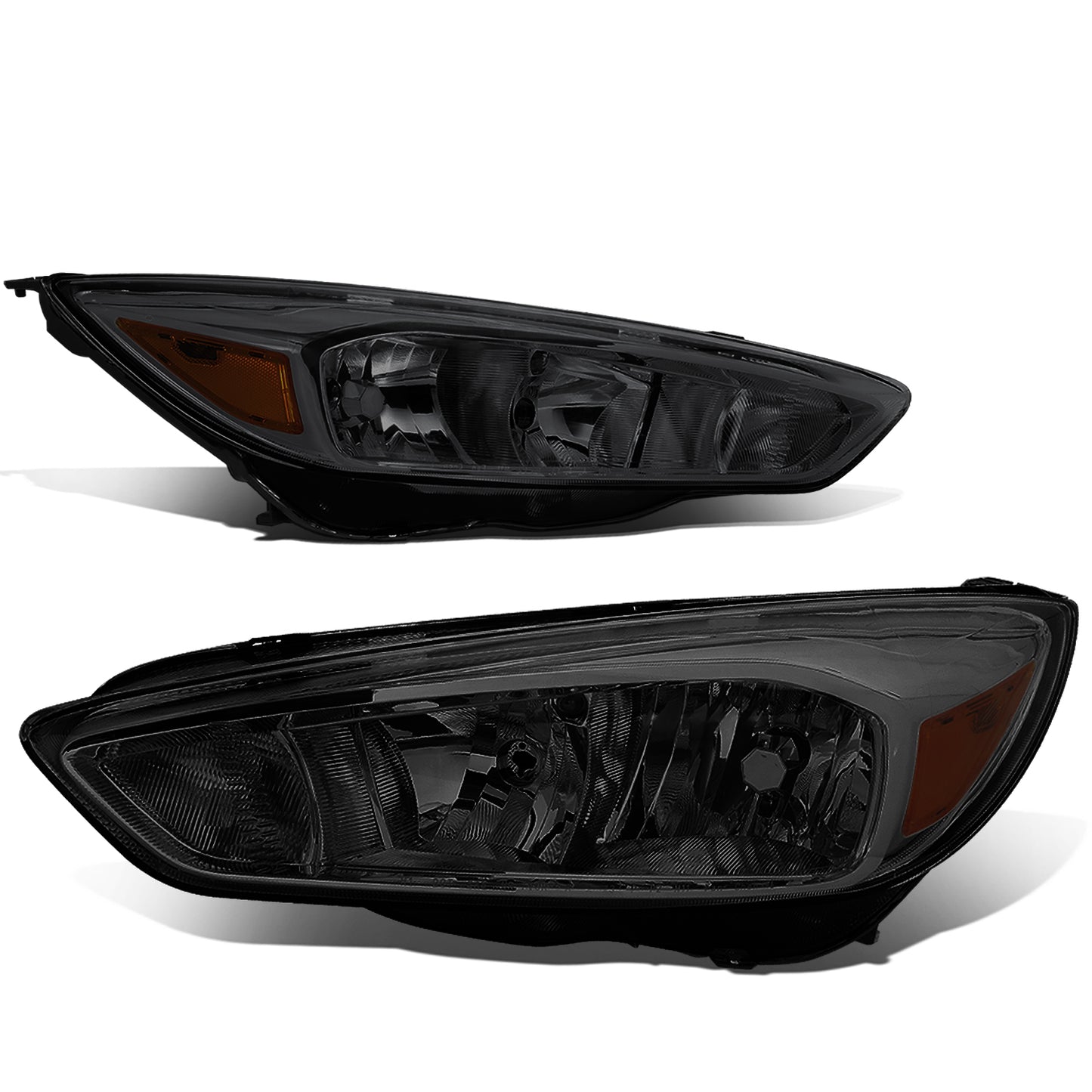 FAROS 15-17 FORD FOCUS 4-DOOR - FITS HALOGEN AND NON-ELECTRIC MODELS ONLY - H11 LOW BEAM / H1 HIGH BEAM - SMOKE HOUSING / AMBER CORNER