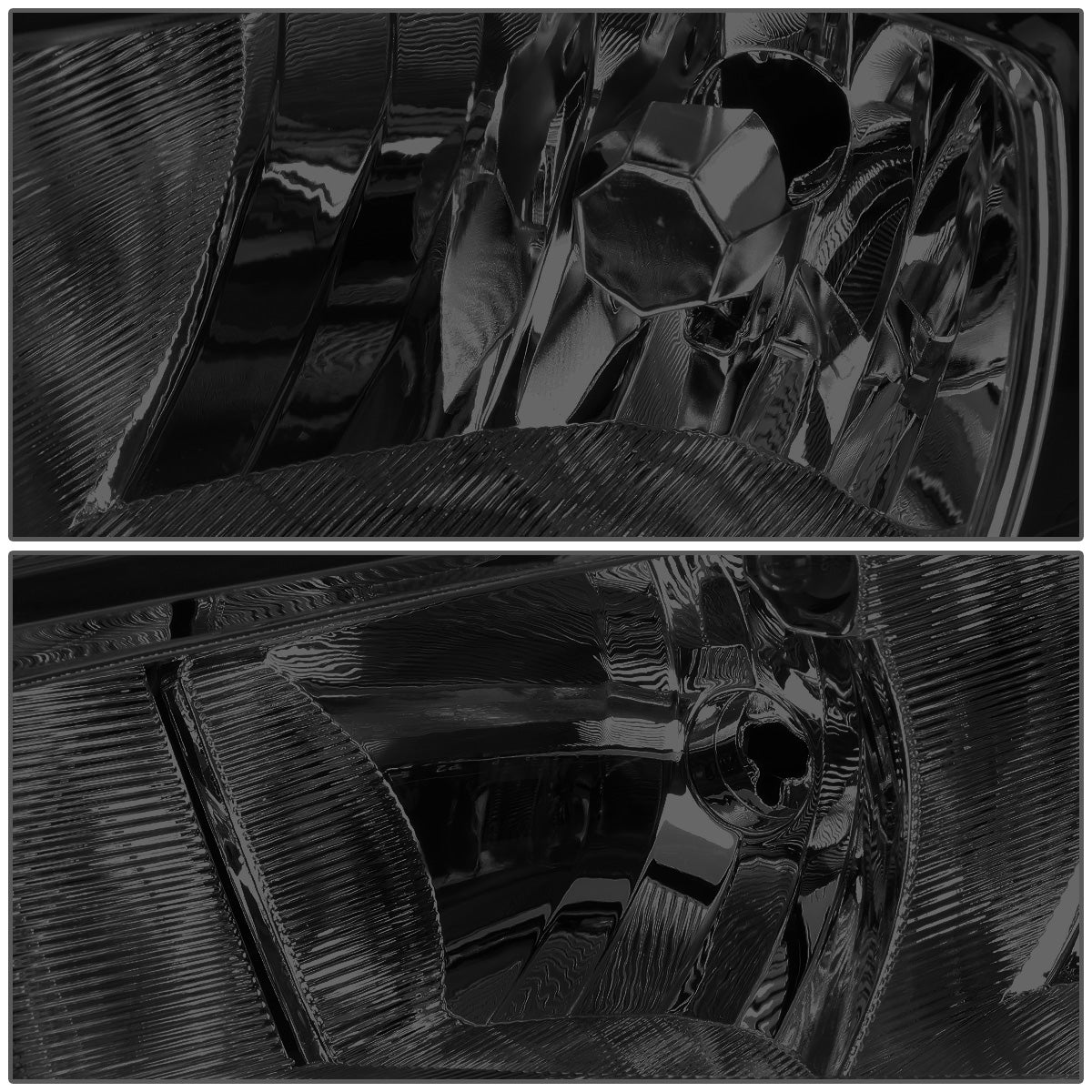 FAROS 15-17 FORD FOCUS 4-DOOR - FITS HALOGEN AND NON-ELECTRIC MODELS ONLY - H11 LOW BEAM / H1 HIGH BEAM - SMOKE HOUSING / CLEAR CORNER