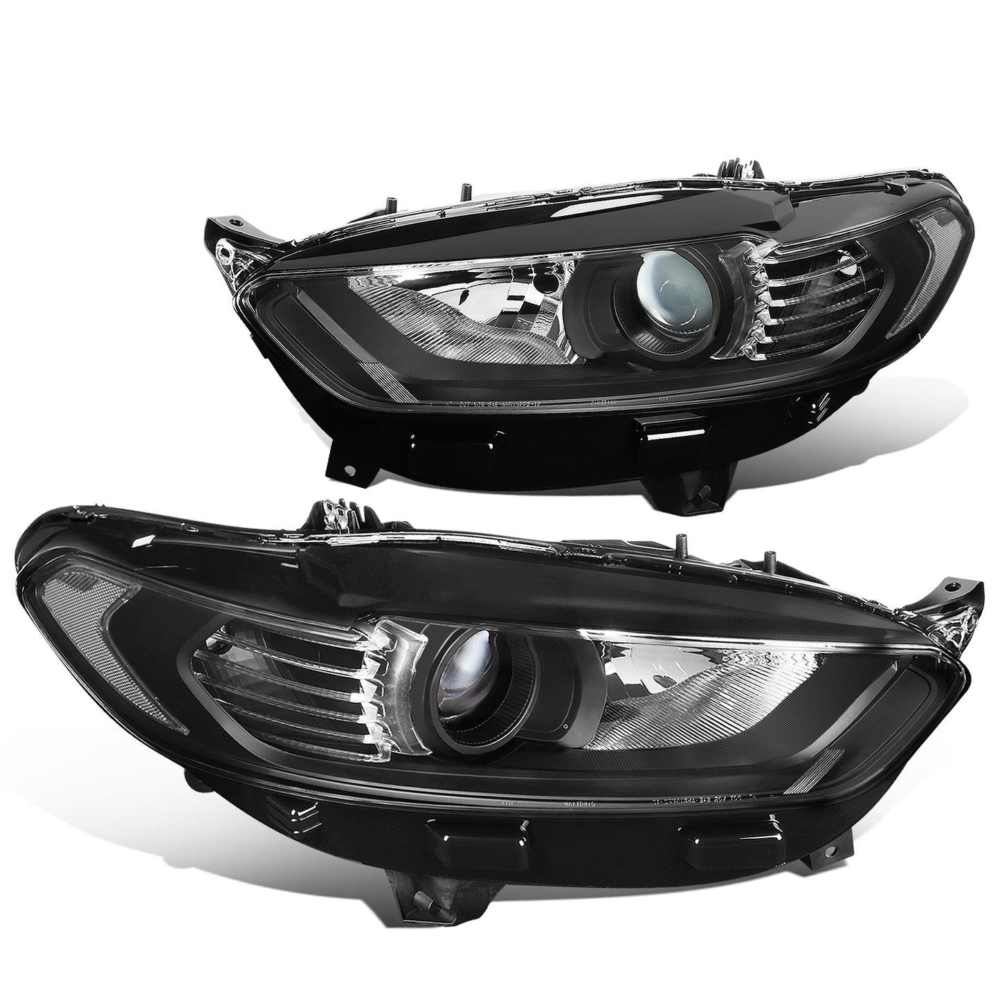 FAROS 13-16 FORD FUSION - PROJECTOR - OE STYLE - H11 LOW BEAM / H7 HIGH BEAM - BLACK HOUSING / CLEAR CORNER