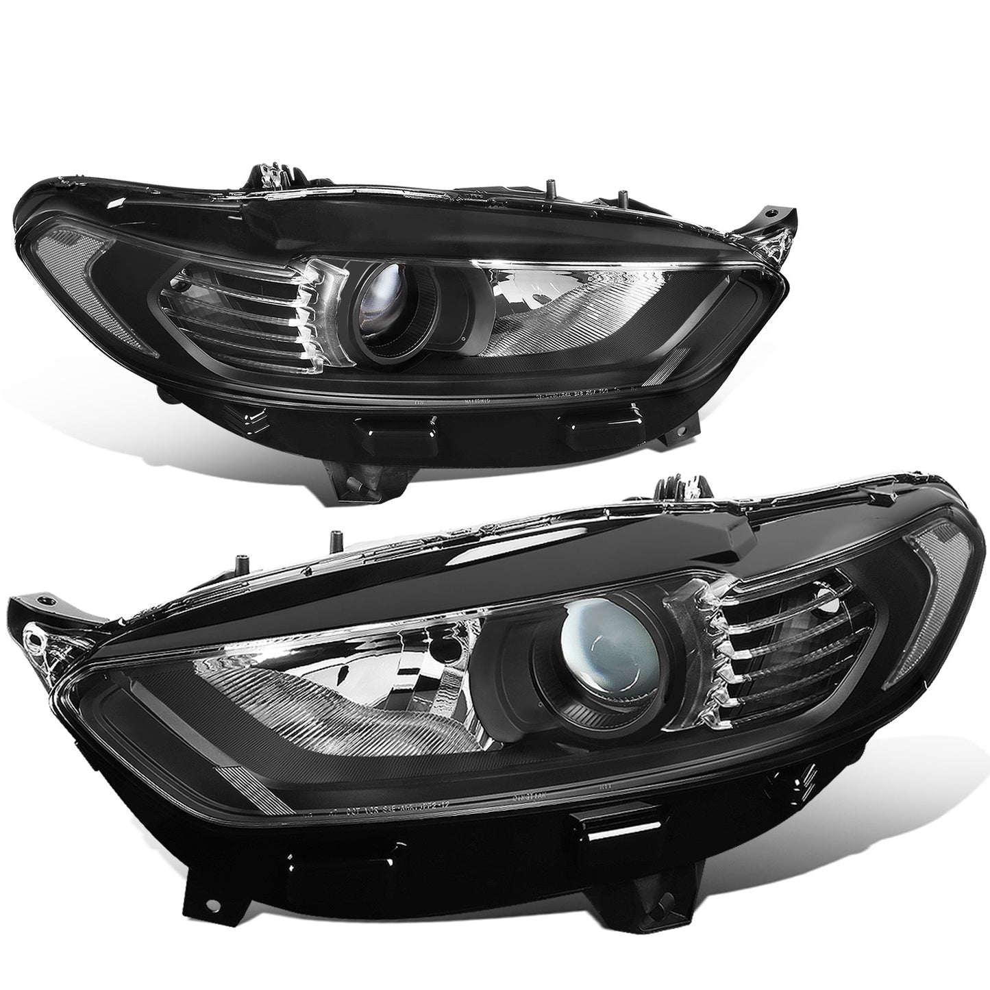 FAROS 13-16 FORD FUSION - PROJECTOR - OE STYLE - H11 LOW BEAM / H7 HIGH BEAM - BLACK HOUSING / CLEAR CORNER