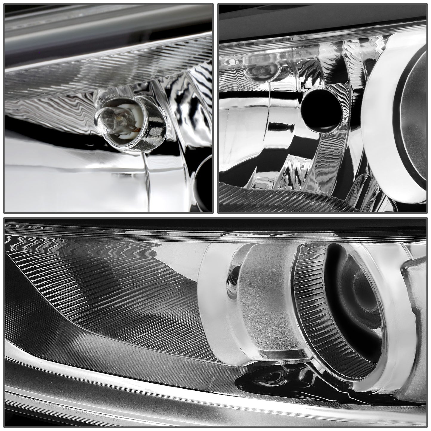 FAROS 13-16 FORD FUSION - PROJECTOR - OE STYLE - H11 LOW BEAM / H7 HIGH BEAM - CHROME HOUSING / CLEAR CORNER