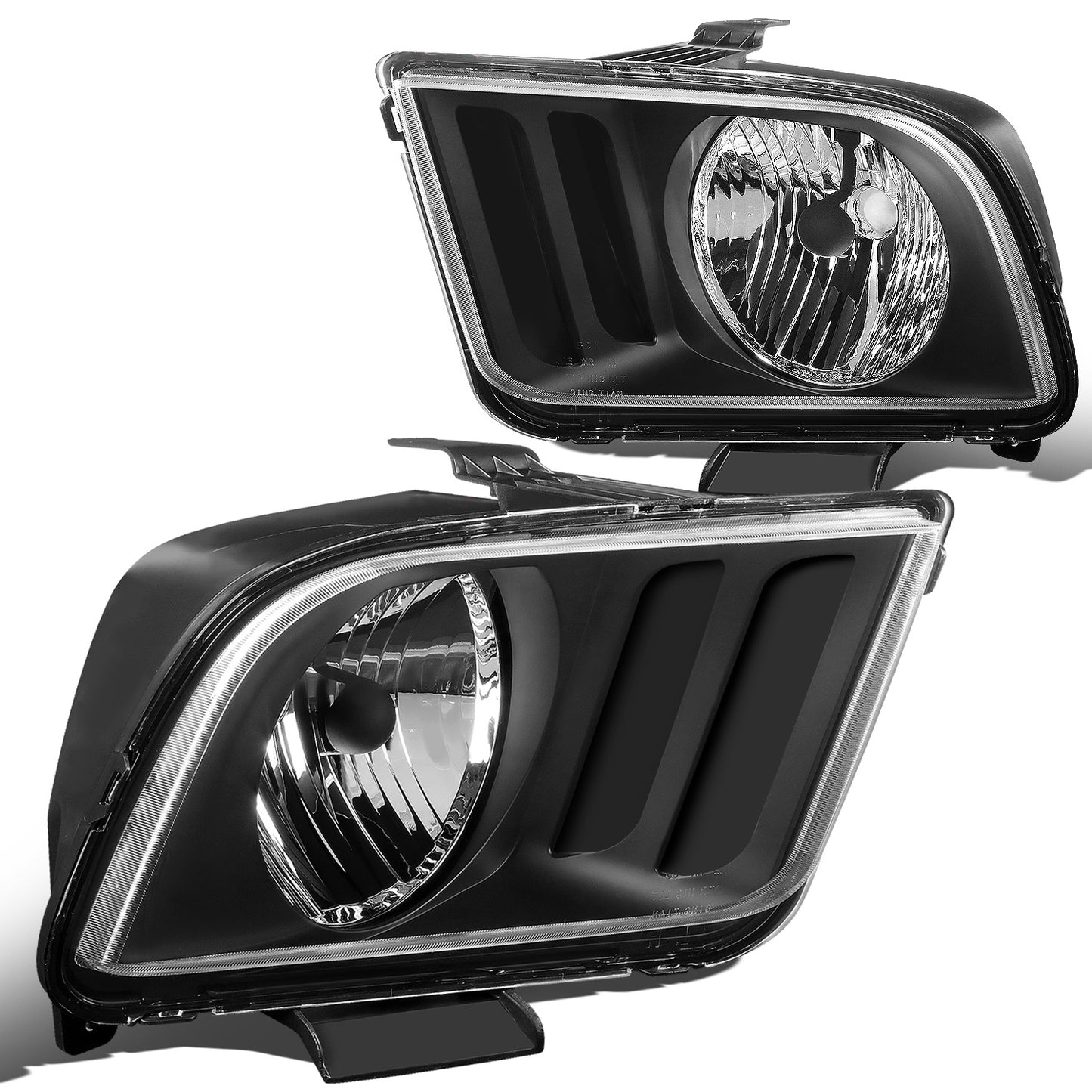 FAROS 05-09 FORD MUSTANG 2-DOOR - DOES NOT FIT SHELBY GT500 MODELS - BLACK HOUSING / CLEAR CORNER - H13 LOW BEAM / HIGH BEAM