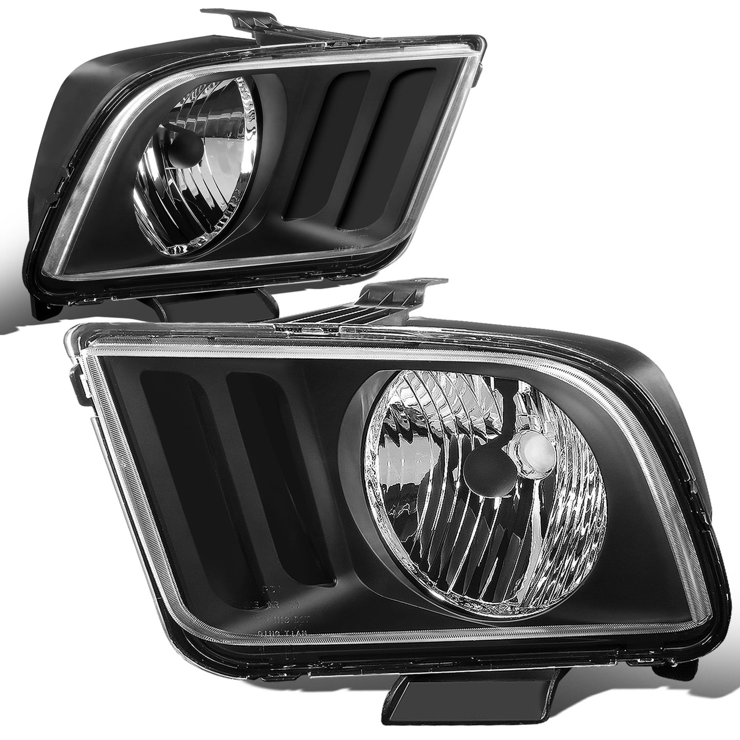 FAROS 05-09 FORD MUSTANG 2-DOOR - DOES NOT FIT SHELBY GT500 MODELS - BLACK HOUSING / CLEAR CORNER - H13 LOW BEAM / HIGH BEAM