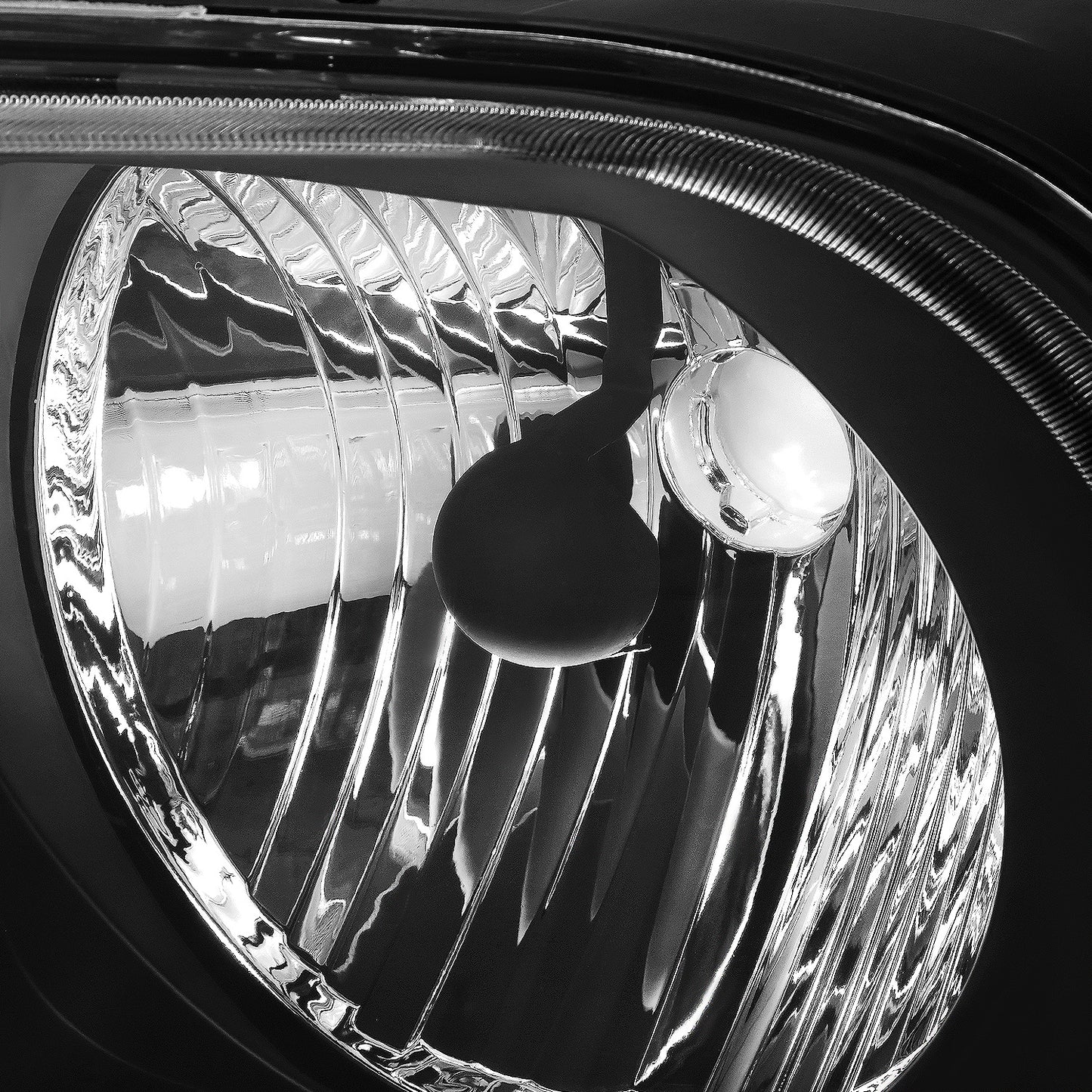 FAROS 05-09 FORD MUSTANG 2-DOOR - DOES NOT FIT SHELBY GT500 MODELS - BLACK HOUSING / CLEAR CORNER - H13 LOW BEAM / HIGH BEAM