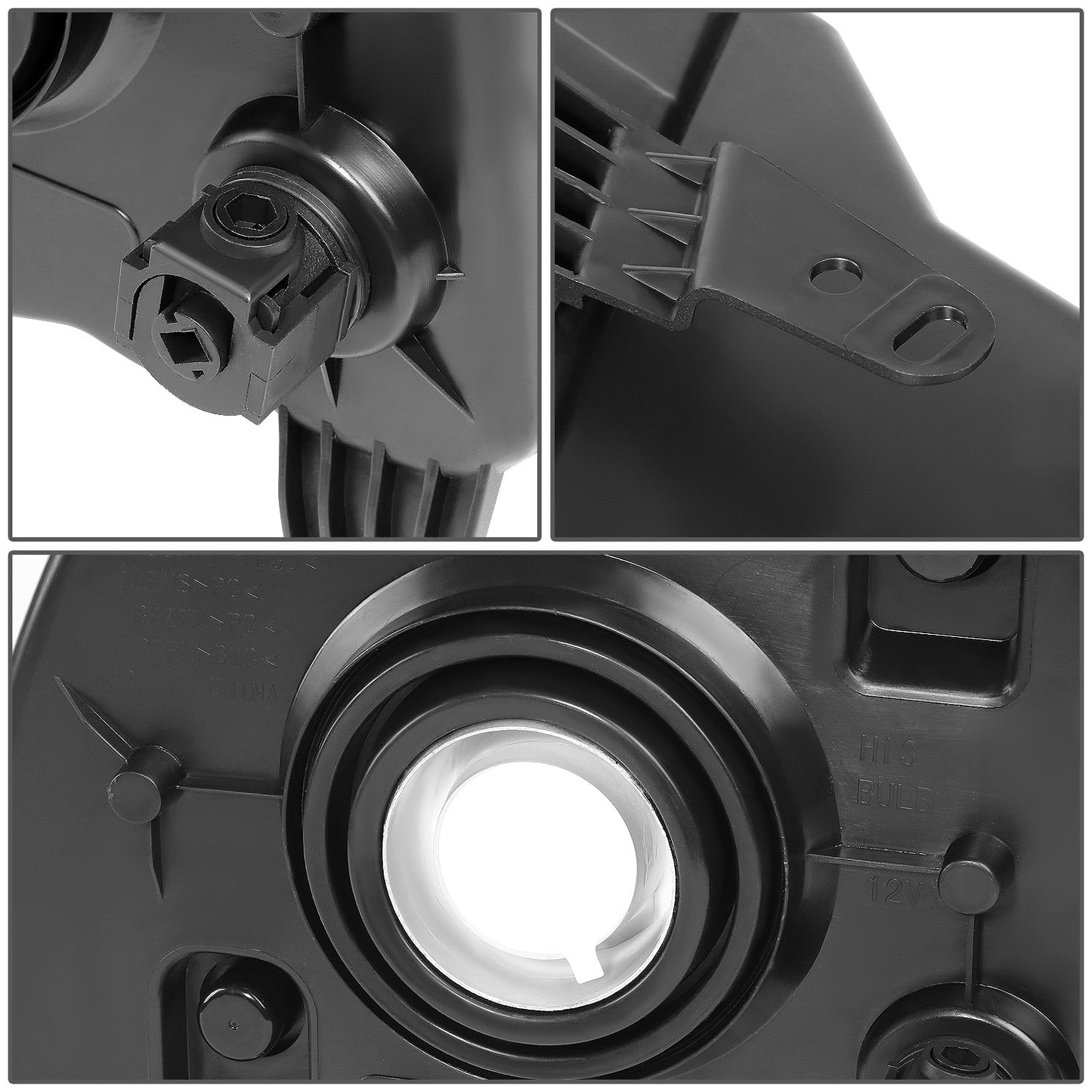 FAROS 05-09 FORD MUSTANG 2-DOOR - DOES NOT FIT SHELBY GT500 MODELS - BLACK HOUSING / CLEAR CORNER - H13 LOW BEAM / HIGH BEAM