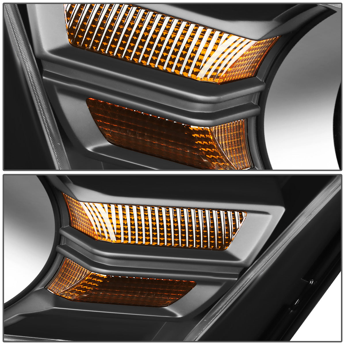 FAROS 10-14 FORD MUSTANG 2-DOOR - H13 LOW BEAM / HIGH BEAM - BLACK HOUSING / AMBER CORNER