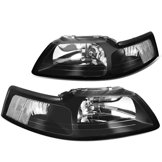 FAROS 99-04 FORD MUSTANG 2-DOOR - H13 LOW BEAM / HIGH BEAM - BLACK HOUSING / CLEAR CORNER