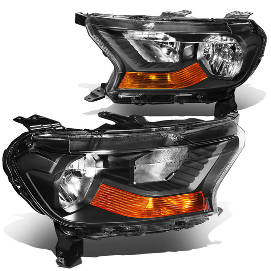 FAROS 19-23 FORD RANGER XL, XLT - FITS HALOGEN HEADLIGHT MODELS ONLY - BLACK HOUSING / AMBER CORNER