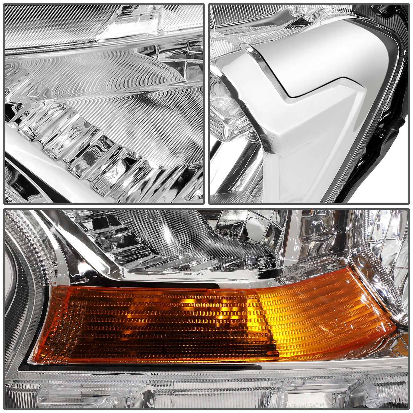 FAROS 19-23 FORD RANGER XL, XLT - FITS HALOGEN HEADLIGHT MODELS ONLY - CHROME HOUSING / AMBER CORNER