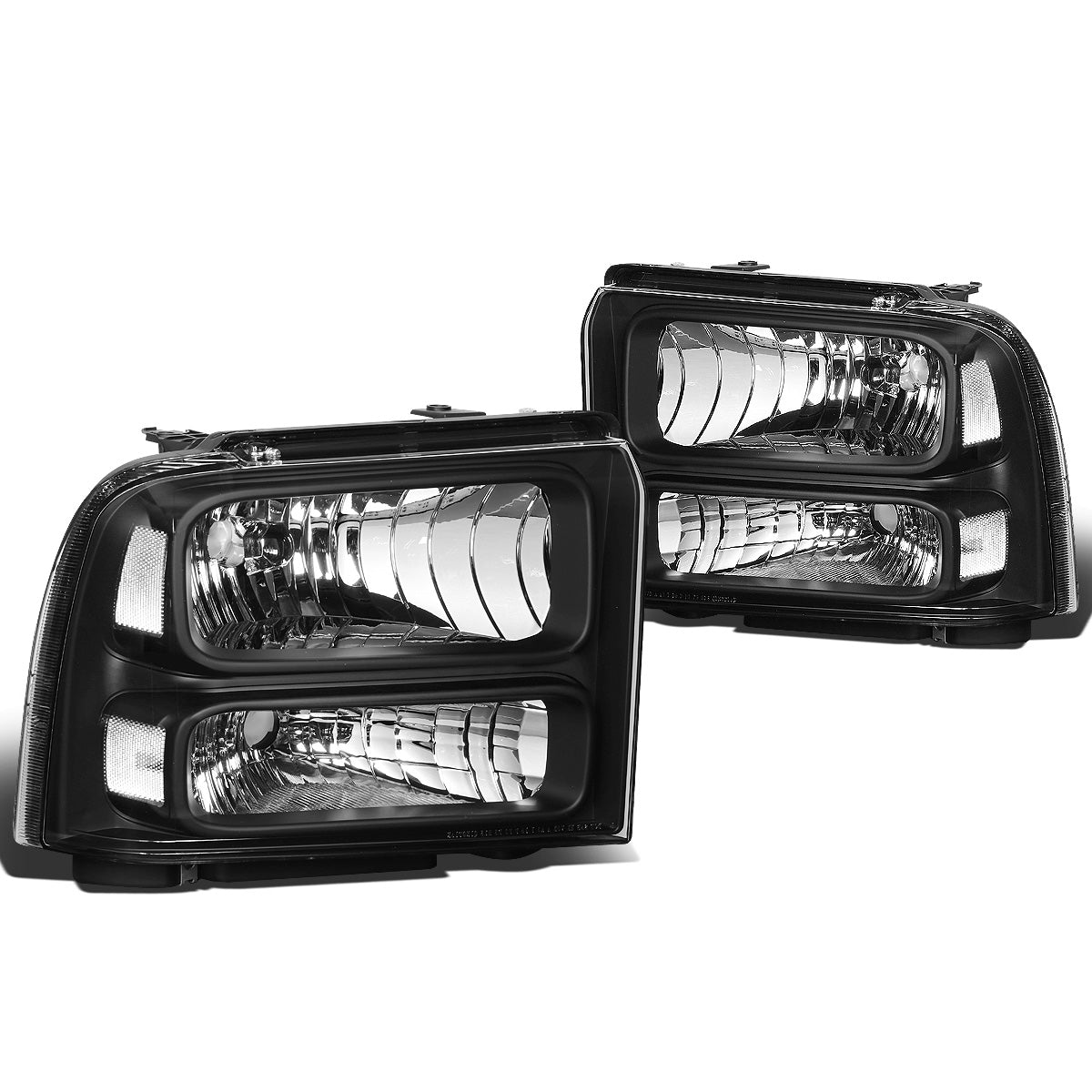 FAROS 05-07 FORD F-250, F-350, F-450, F-550 2/4-DOOR SUPER DUTY - H13 LOW BEAM / HIGH BEAM - BLACK HOUSING / CLEAR CORNER