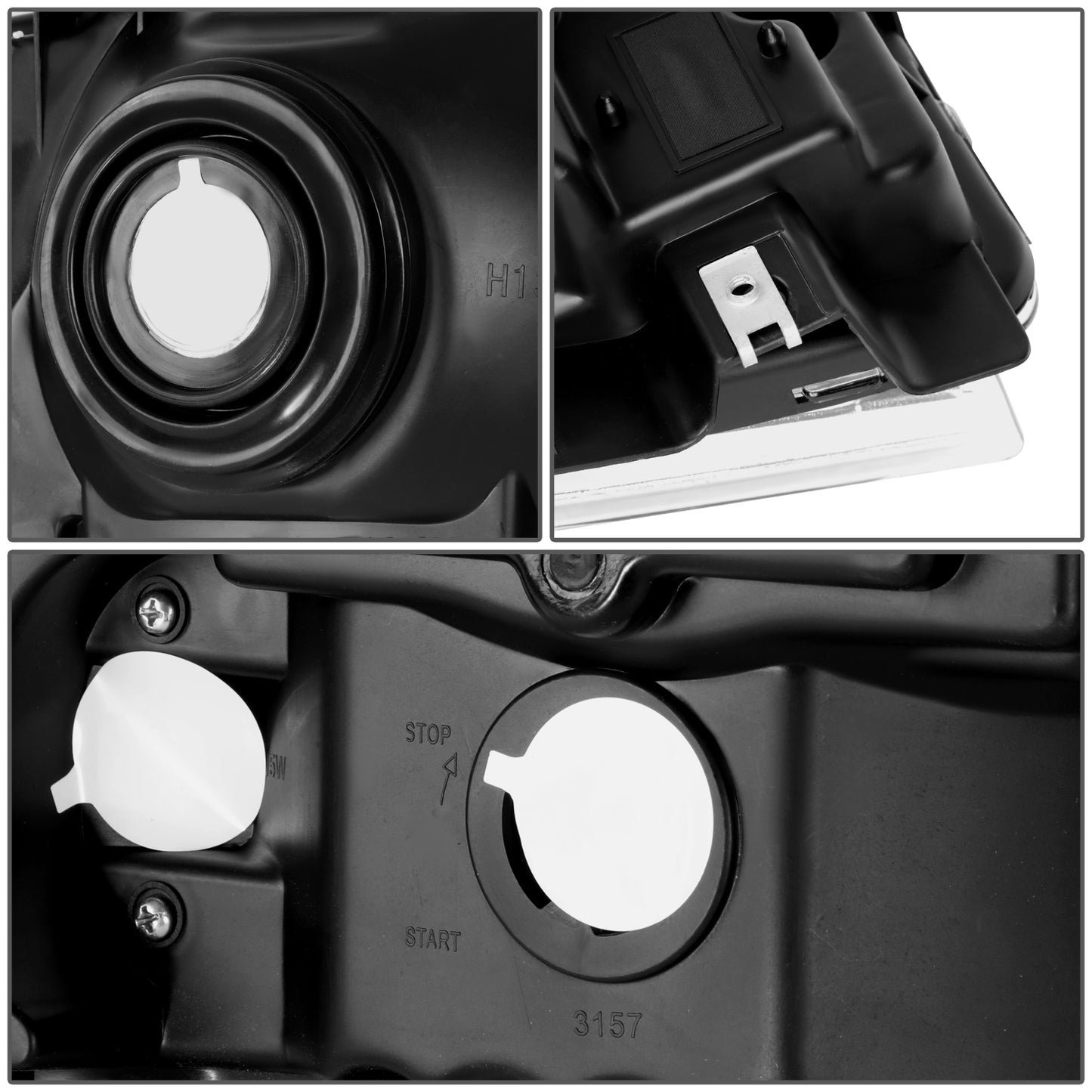 FAROS 05-07 FORD F-250, F-350, F-450, F-550 2/4-DOOR SUPER DUTY - H13 LOW BEAM / HIGH BEAM - CHROME HOUSING / CLEAR CORNER